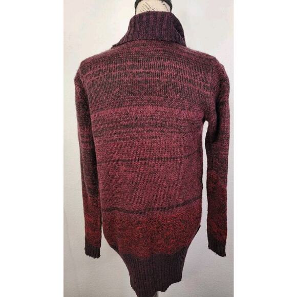 ModCloth Open Cardigan Womens Size Small Long Sleeves Knit Maroon Ombre - Picture 6 of 10